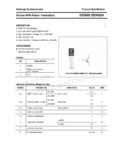 Inchange Semiconductor 2sd669 2sd669a  . Electronic Components Datasheets Active components Transistors Inchange Semiconductor 2sd669_2sd669a.pdf