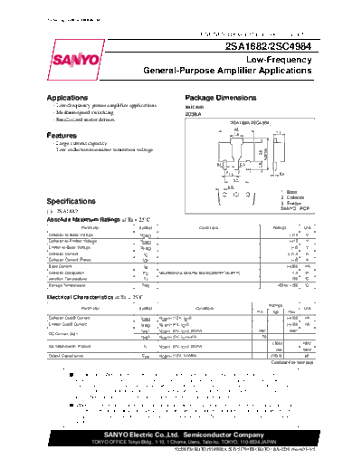 Sanyo 2sc4984  . Electronic Components Datasheets Active components Transistors Sanyo 2sc4984.pdf