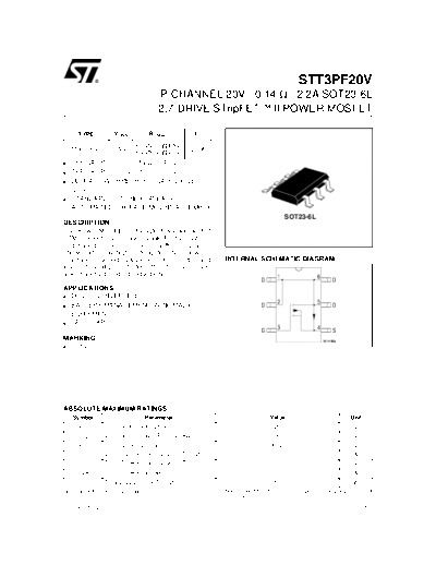 ST stt3pf20v  . Electronic Components Datasheets Active components Transistors ST stt3pf20v.pdf