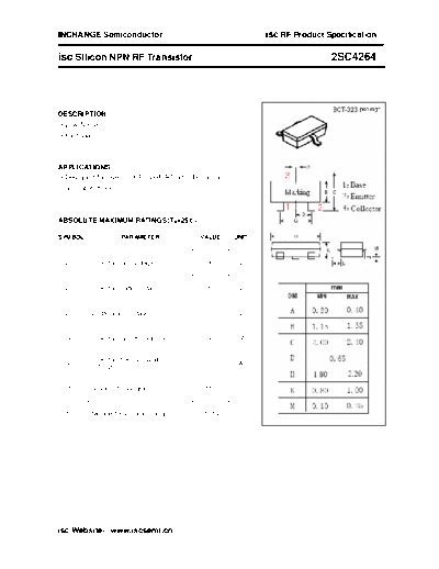 Inchange Semiconductor 2sc4264  . Electronic Components Datasheets Active components Transistors Inchange Semiconductor 2sc4264.pdf