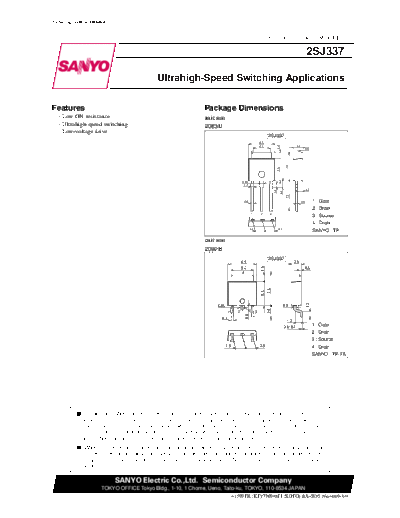 Sanyo 2sj337  . Electronic Components Datasheets Active components Transistors Sanyo 2sj337.pdf