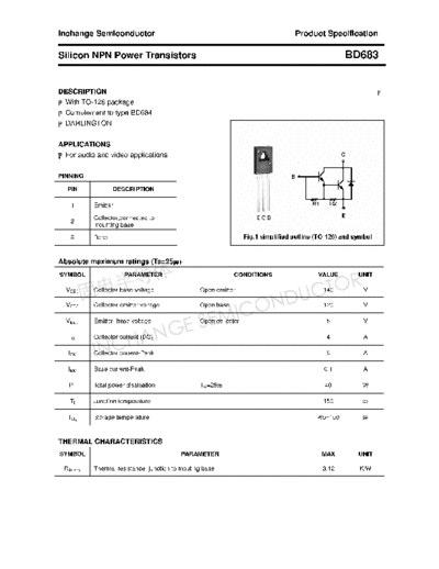 Inchange Semiconductor b63d8  . Electronic Components Datasheets Active components Transistors Inchange Semiconductor b63d8.pdf