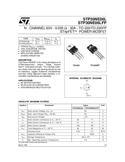 ST stp30ne06l  . Electronic Components Datasheets Active components Transistors ST stp30ne06l.pdf