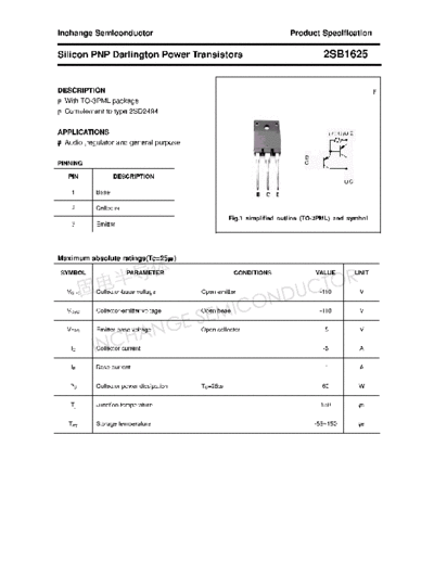Inchange Semiconductor 2sb1625  . Electronic Components Datasheets Active components Transistors Inchange Semiconductor 2sb1625.pdf