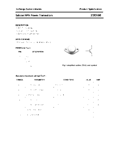 Inchange Semiconductor 2sd188  . Electronic Components Datasheets Active components Transistors Inchange Semiconductor 2sd188.pdf