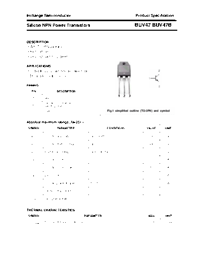 Inchange Semiconductor buv47 buv47b  . Electronic Components Datasheets Active components Transistors Inchange Semiconductor buv47_buv47b.pdf