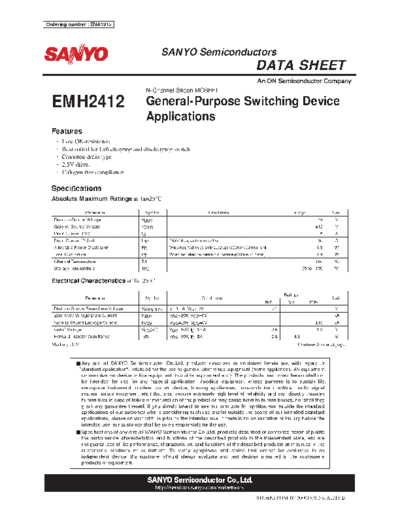 Sanyo emh2412  . Electronic Components Datasheets Active components Transistors Sanyo emh2412.pdf