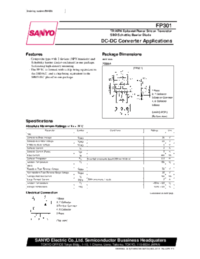 Sanyo fp301  . Electronic Components Datasheets Active components Transistors Sanyo fp301.pdf
