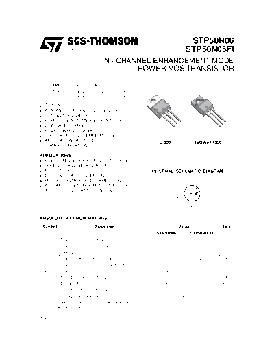ST stp50n06  . Electronic Components Datasheets Active components Transistors ST stp50n06.pdf