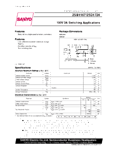 Sanyo 2sd1724  . Electronic Components Datasheets Active components Transistors Sanyo 2sd1724.pdf