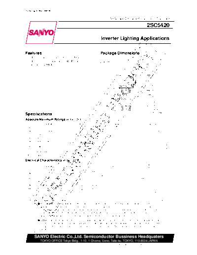 Sanyo 2sc5420  . Electronic Components Datasheets Active components Transistors Sanyo 2sc5420.pdf