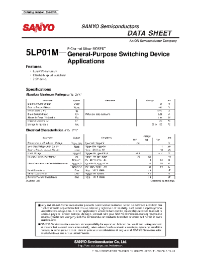 Sanyo 5lp01m  . Electronic Components Datasheets Active components Transistors Sanyo 5lp01m.pdf