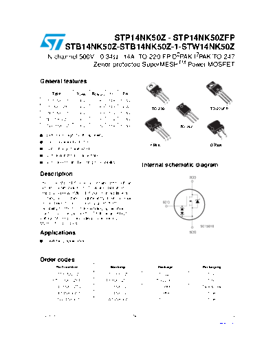 ST p14nk50z  p14nk50zfp  b14nk50z  b14nk50z-1  w14nk50z  . Electronic Components Datasheets Active components Transistors ST stp14nk50z_stp14nk50zfp_stb14nk50z_stb14nk50z-1_stw14nk50z.pdf
