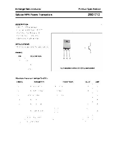 Inchange Semiconductor 2sd1712  . Electronic Components Datasheets Active components Transistors Inchange Semiconductor 2sd1712.pdf