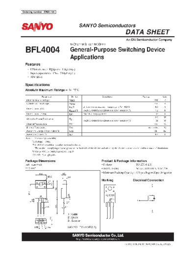 Sanyo bfl4004  . Electronic Components Datasheets Active components Transistors Sanyo bfl4004.pdf
