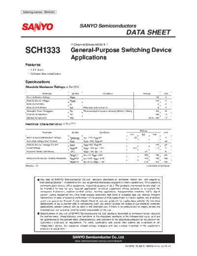 Sanyo sch1333  . Electronic Components Datasheets Active components Transistors Sanyo sch1333.pdf