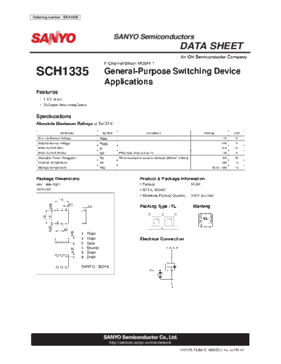 Sanyo sch1335  . Electronic Components Datasheets Active components Transistors Sanyo sch1335.pdf