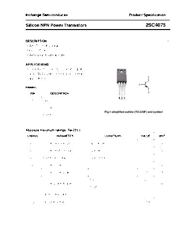 Inchange Semiconductor 2sc4075  . Electronic Components Datasheets Active components Transistors Inchange Semiconductor 2sc4075.pdf