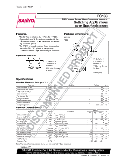 Sanyo fc133  . Electronic Components Datasheets Active components Transistors Sanyo fc133.pdf