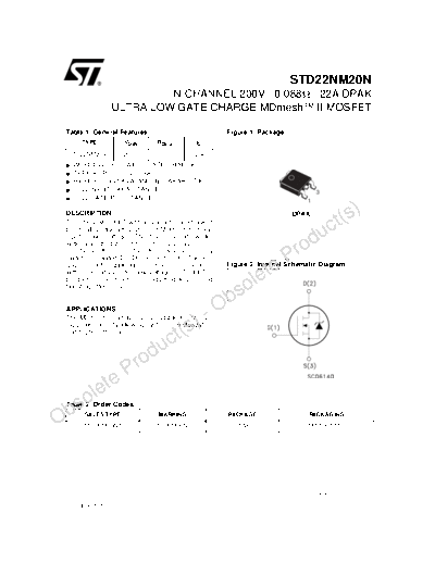 ST std22nm20n  . Electronic Components Datasheets Active components Transistors ST std22nm20n.pdf