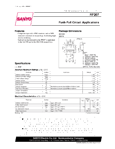 Sanyo fp207  . Electronic Components Datasheets Active components Transistors Sanyo fp207.pdf
