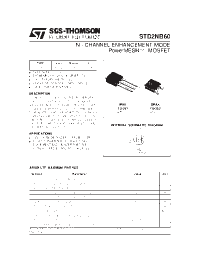 ST std2nb60  . Electronic Components Datasheets Active components Transistors ST std2nb60.pdf