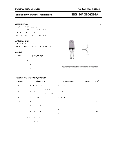 Inchange Semiconductor 2sd1264 2sd1264a  . Electronic Components Datasheets Active components Transistors Inchange Semiconductor 2sd1264_2sd1264a.pdf