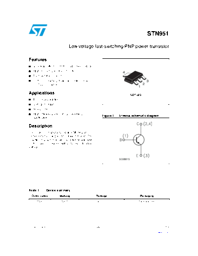 ST stn951  . Electronic Components Datasheets Active components Transistors ST stn951.pdf