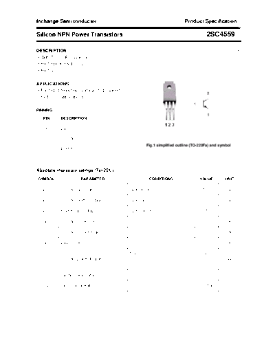 Inchange Semiconductor 2sc4559  . Electronic Components Datasheets Active components Transistors Inchange Semiconductor 2sc4559.pdf