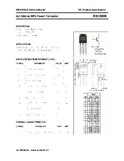 Inchange Semiconductor ksc5089  . Electronic Components Datasheets Active components Transistors Inchange Semiconductor ksc5089.pdf