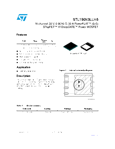 ST stl150n3llh6  . Electronic Components Datasheets Active components Transistors ST stl150n3llh6.pdf