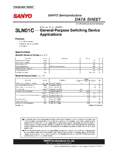 Sanyo 3ln01c  . Electronic Components Datasheets Active components Transistors Sanyo 3ln01c.pdf