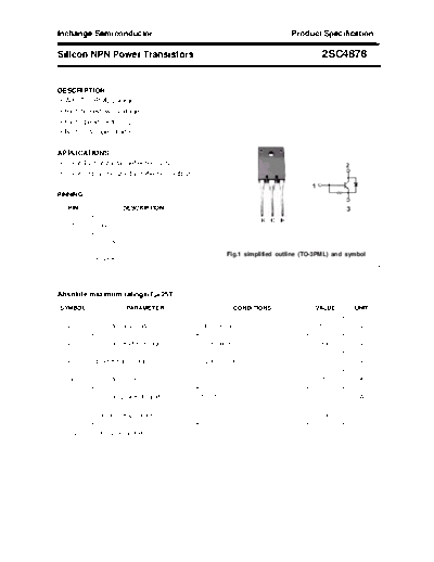 Inchange Semiconductor 2sc4878  . Electronic Components Datasheets Active components Transistors Inchange Semiconductor 2sc4878.pdf