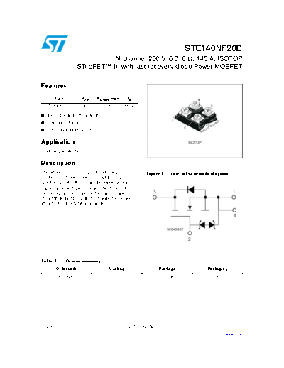 ST ste140nf20d  . Electronic Components Datasheets Active components Transistors ST ste140nf20d.pdf