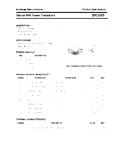 Inchange Semiconductor 2sc3223  . Electronic Components Datasheets Active components Transistors Inchange Semiconductor 2sc3223.pdf