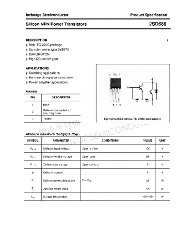 Inchange Semiconductor 2sd686  . Electronic Components Datasheets Active components Transistors Inchange Semiconductor 2sd686.pdf