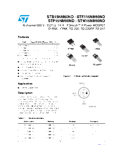 ST p15nm60nd  f15nm60nd  i15nm60nd  b15nm60nd  w15nm60nd  . Electronic Components Datasheets Active components Transistors ST stp15nm60nd_stf15nm60nd_sti15nm60nd_stb15nm60nd_stw15nm60nd.pdf