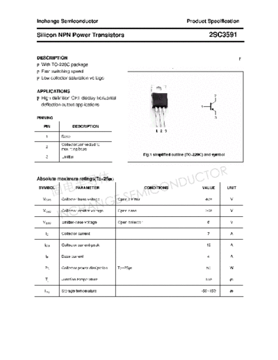 Inchange Semiconductor 2sc3591  . Electronic Components Datasheets Active components Transistors Inchange Semiconductor 2sc3591.pdf