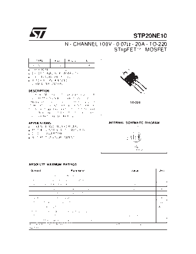 ST stp20ne10  . Electronic Components Datasheets Active components Transistors ST stp20ne10.pdf