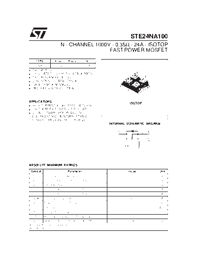 ST ste24na100  . Electronic Components Datasheets Active components Transistors ST ste24na100.pdf