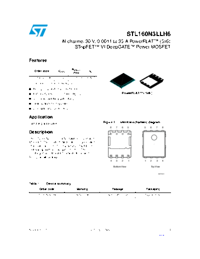 ST stl160n3llh6  . Electronic Components Datasheets Active components Transistors ST stl160n3llh6.pdf