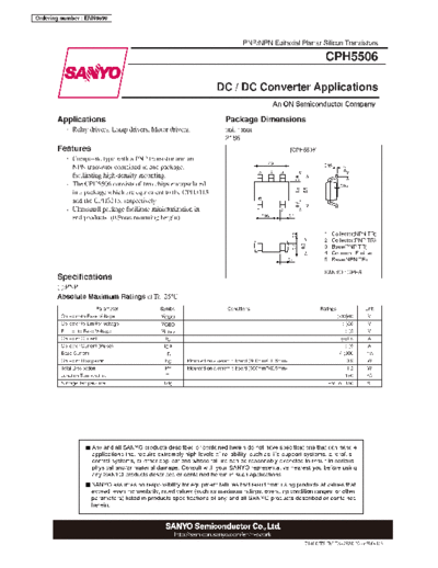 Sanyo cph5506  . Electronic Components Datasheets Active components Transistors Sanyo cph5506.pdf