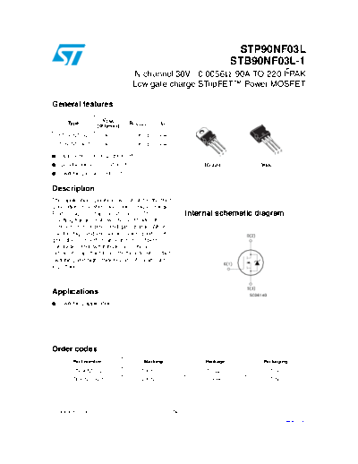 ST stp90nf03l stb90nf03l-1  . Electronic Components Datasheets Active components Transistors ST stp90nf03l_stb90nf03l-1.pdf