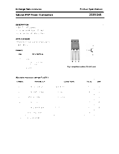 Inchange Semiconductor 2sb1345  . Electronic Components Datasheets Active components Transistors Inchange Semiconductor 2sb1345.pdf