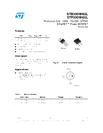 ST stb300nh02l stp300nh02l  . Electronic Components Datasheets Active components Transistors ST stb300nh02l_stp300nh02l.pdf