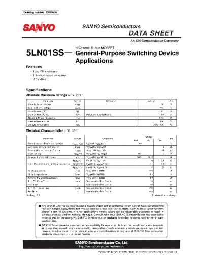 Sanyo 5ln01ss  . Electronic Components Datasheets Active components Transistors Sanyo 5ln01ss.pdf