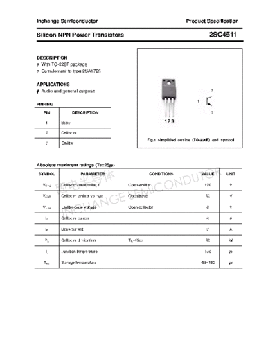 Inchange Semiconductor 2sc4511  . Electronic Components Datasheets Active components Transistors Inchange Semiconductor 2sc4511.pdf