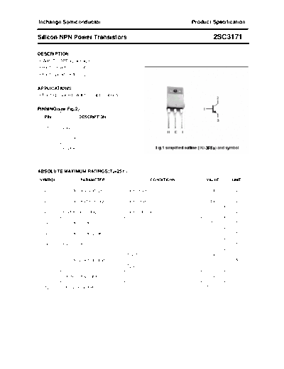 Inchange Semiconductor 2sc3171  . Electronic Components Datasheets Active components Transistors Inchange Semiconductor 2sc3171.pdf