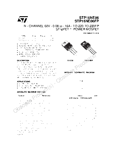 ST stp16ne06-fp  . Electronic Components Datasheets Active components Transistors ST stp16ne06-fp.pdf