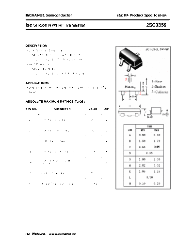 Inchange Semiconductor 2sc3356  . Electronic Components Datasheets Active components Transistors Inchange Semiconductor 2sc3356.pdf
